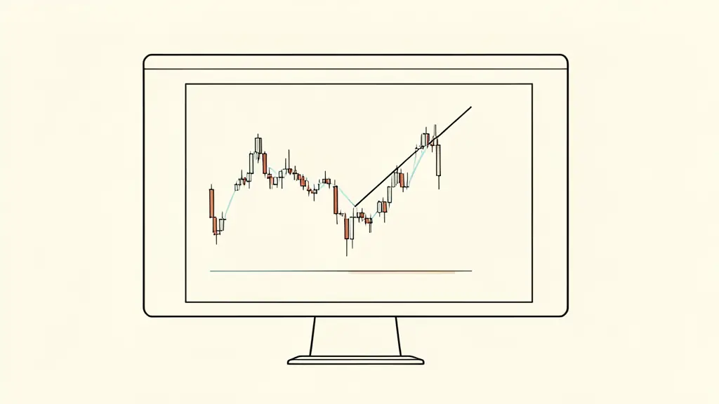 A professional trading screen showing a bearish chart pattern with a flat bottom support line and a descending resistance line, candles squeezing toward an apex.